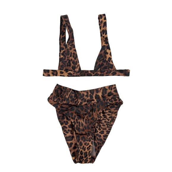 AYAI Are You Am I - Cica Micro-kini Swim Top & Bottoms in Animal Print - Picture 1 of 3